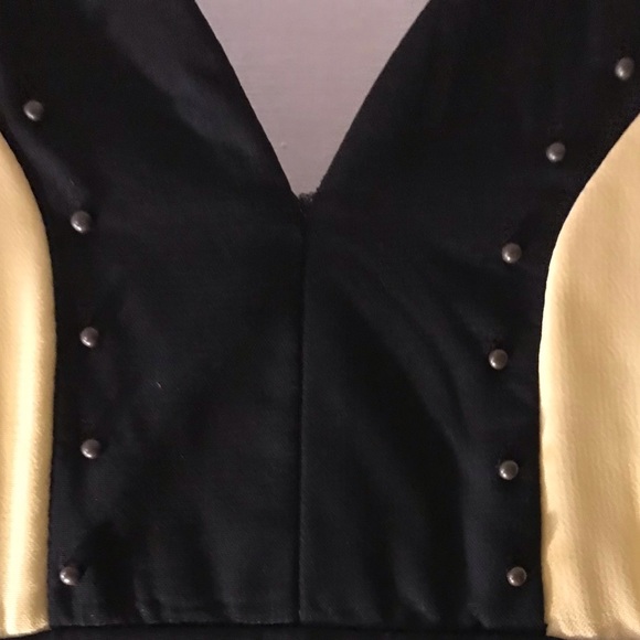 Johnathan Martin Size 6 Yellow & Black Midi Dress - Picture 5 of 13